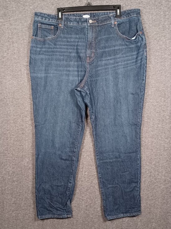 Old Navy Denim - Old Navy Women's Size 18 Straight Legged High-Rise Medium Wash Jeans